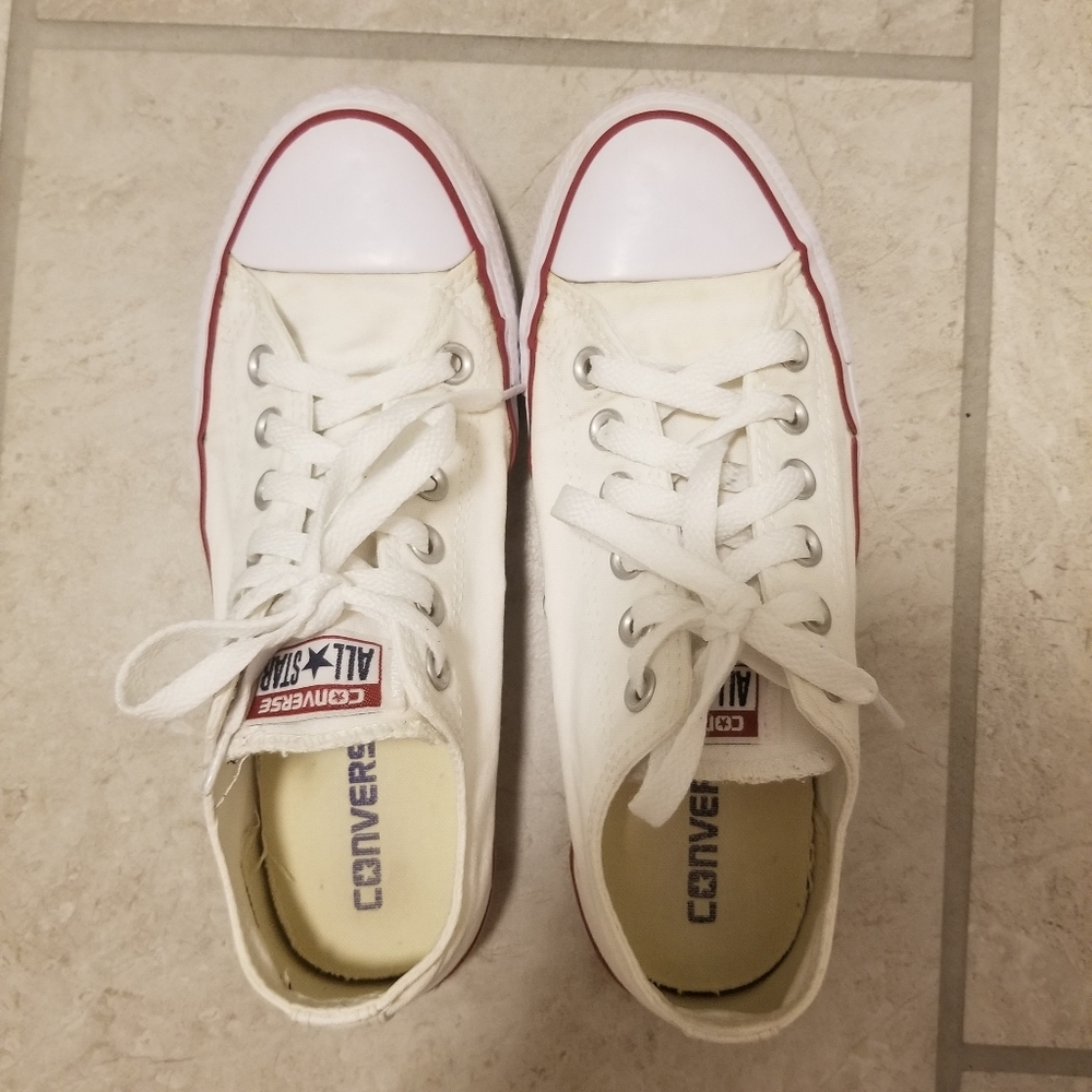 White Converse Low Tops
